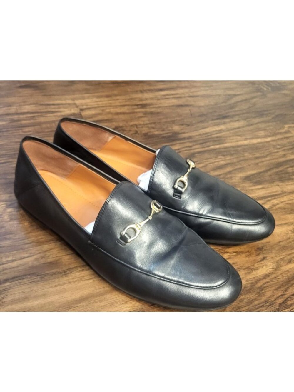Womens Coach Black Leather Haley Loafers SZ 11 Slip On Horsebit Classic